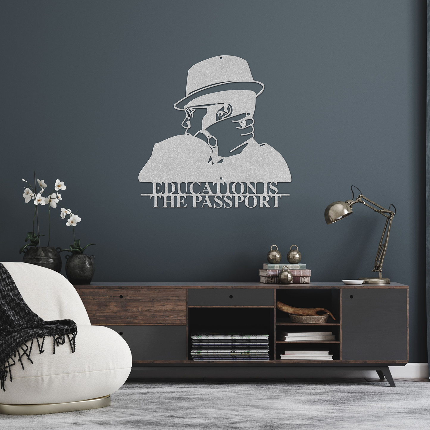 Education is the Passport - Metal Wall Art